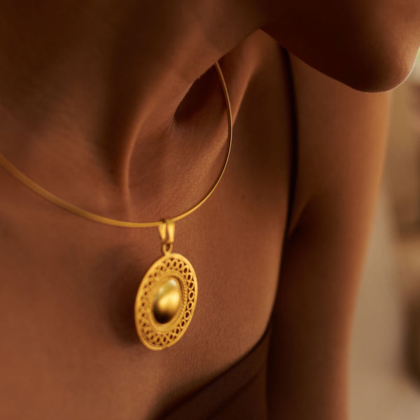 Artisan Gold Choker Necklace