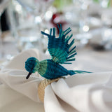 Artisan Hand Woven Hummingbird Napkin Rings