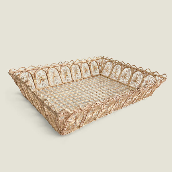 Artisan Hand Woven Iraca Palm Tray