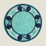 Blue & Turquoise Hand Woven Artisan Placemat
