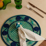 Blue and Teal Table Setting