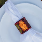 Hand Woven Collagerie Striped Napkin Rings