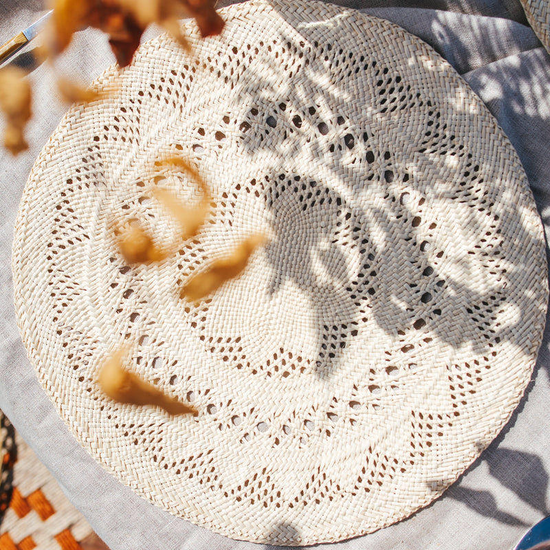 Hand Woven Iraca Palm Cream Placemats