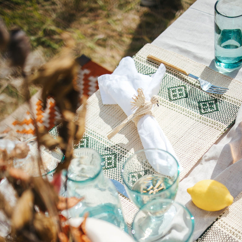 Hand Woven Natural Hummingbird Napkin Rings