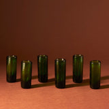 Artisan Handblown Green Shot Glasses