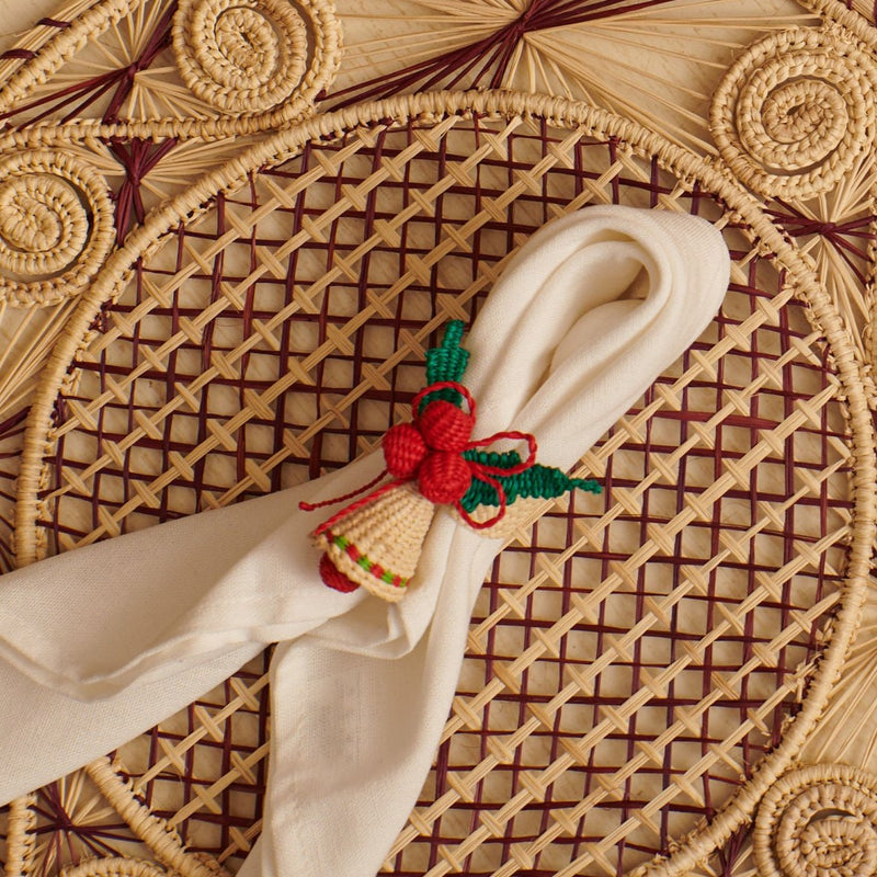 Palmito Woven Bell Napkin Rings (Set of 4) - The Colombia Collective