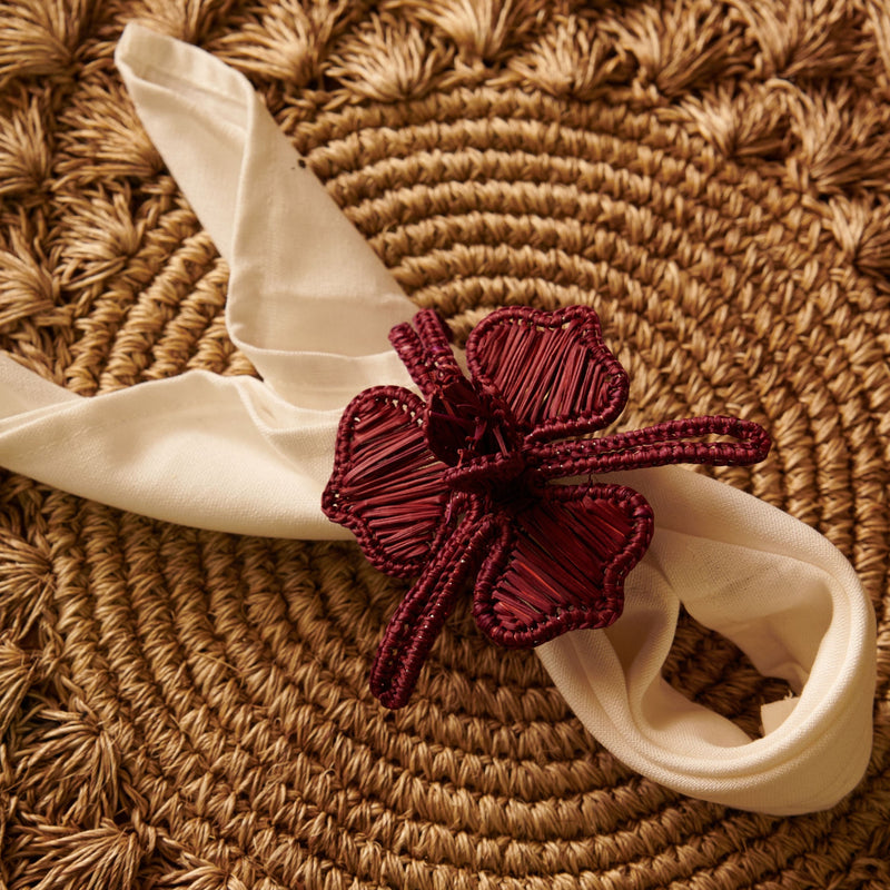 Hand Woven Purple Orchid Woven Napkin Rings