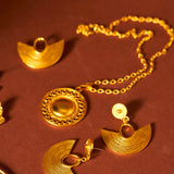 Handcrafted gold precolombino artisan jewellery
