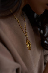 Precolombino Gold Circle Necklace