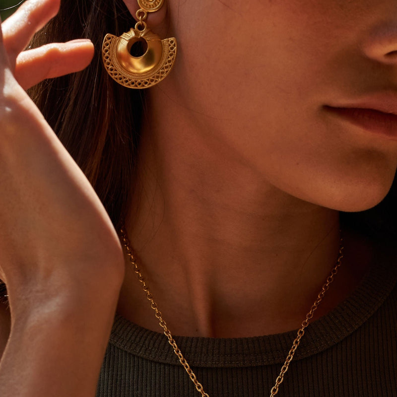 Precolombino Handcrafted Artisan Gold Earrings