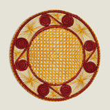 Red & Yellow Hand Woven Artisan Placemat