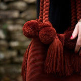 Hand Woven Pom Pom Bag