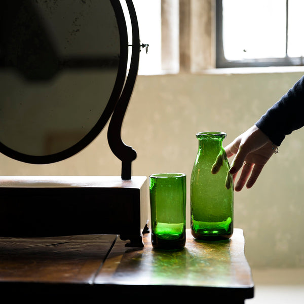 Hand Blown Artisan Carafe & Glass