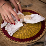 Hand Woven Spiral Napkin Rings