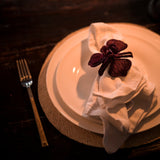 Hand Woven Orchid Flower Napkin Rings