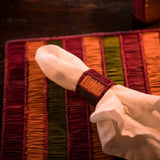 Hand Woven Collagerie Striped Placemats & Napkin Rings