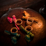 Hand Woven Colourful Hummingbird Napkin Rings