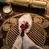 Hand Woven Palm Tree Napkin Rings & Woven Swirl Placemat