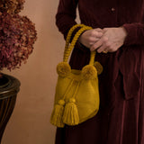 Hand Woven Artisan Pom Pom Bag