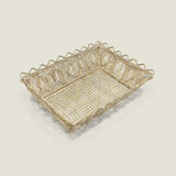Small Woven Tray With Frill