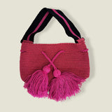 Wayuu Mini Contrast Cotton Clutch Bucket Bag