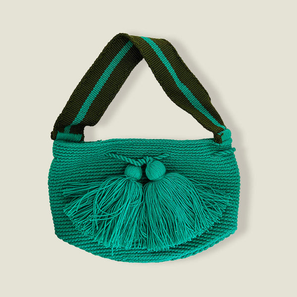 Wayuu Mini Contrast Cotton Clutch Bucket Bag