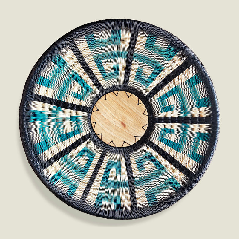 Werregue Hand Woven Colourful Printed Plate 