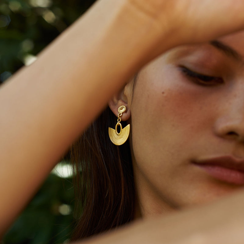 unique handmade gold earrings