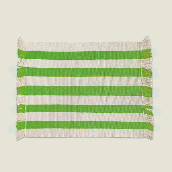 Olivia Striped Woven Placemats (Set of 4) - The Colombia Collective